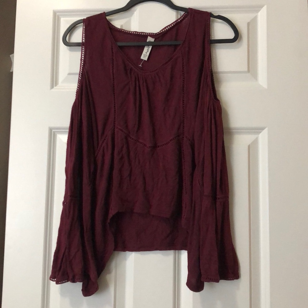 American Rag Top With Cutout Shoulders